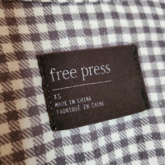 Free Press Mixed Print Oversized Flannel size xs - Picture 3 of 8